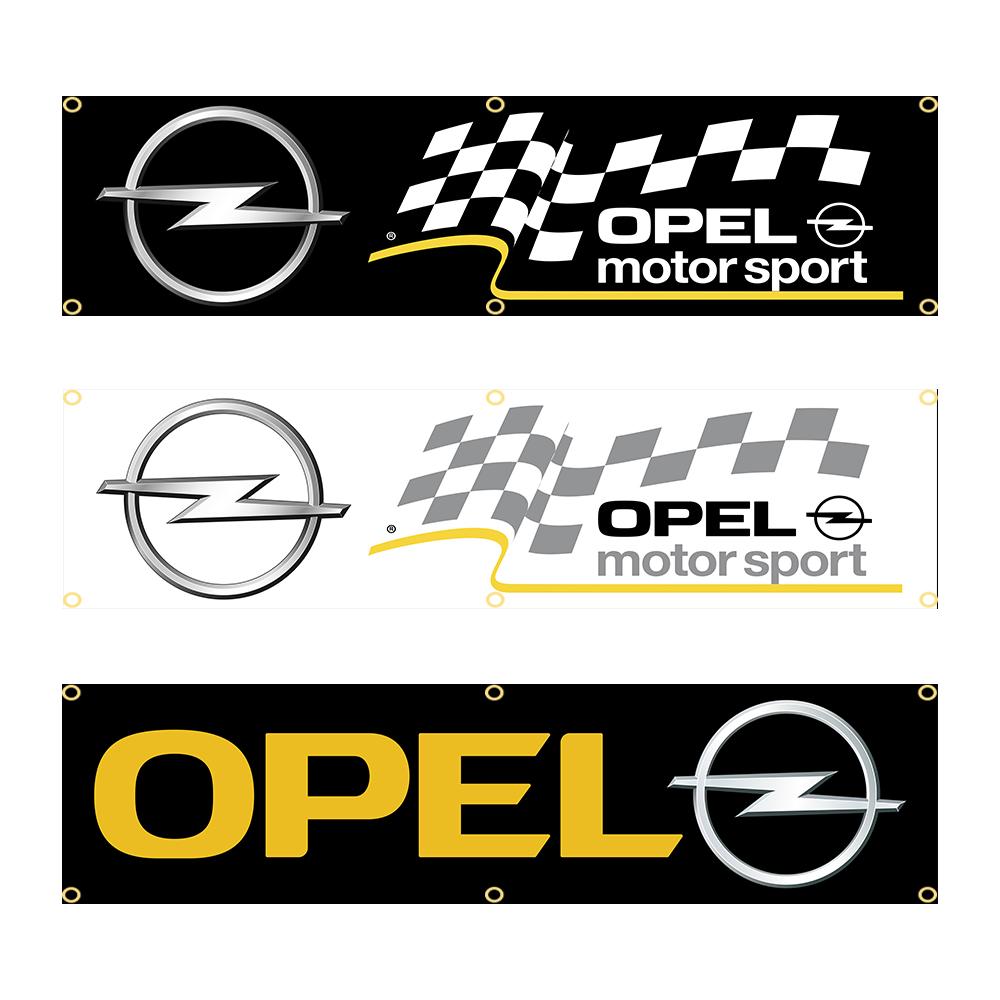 AAAYR1 60X240cm Opels Car Banner Flag Polyester Printed Garage or Outdoor Decoration Tapestry