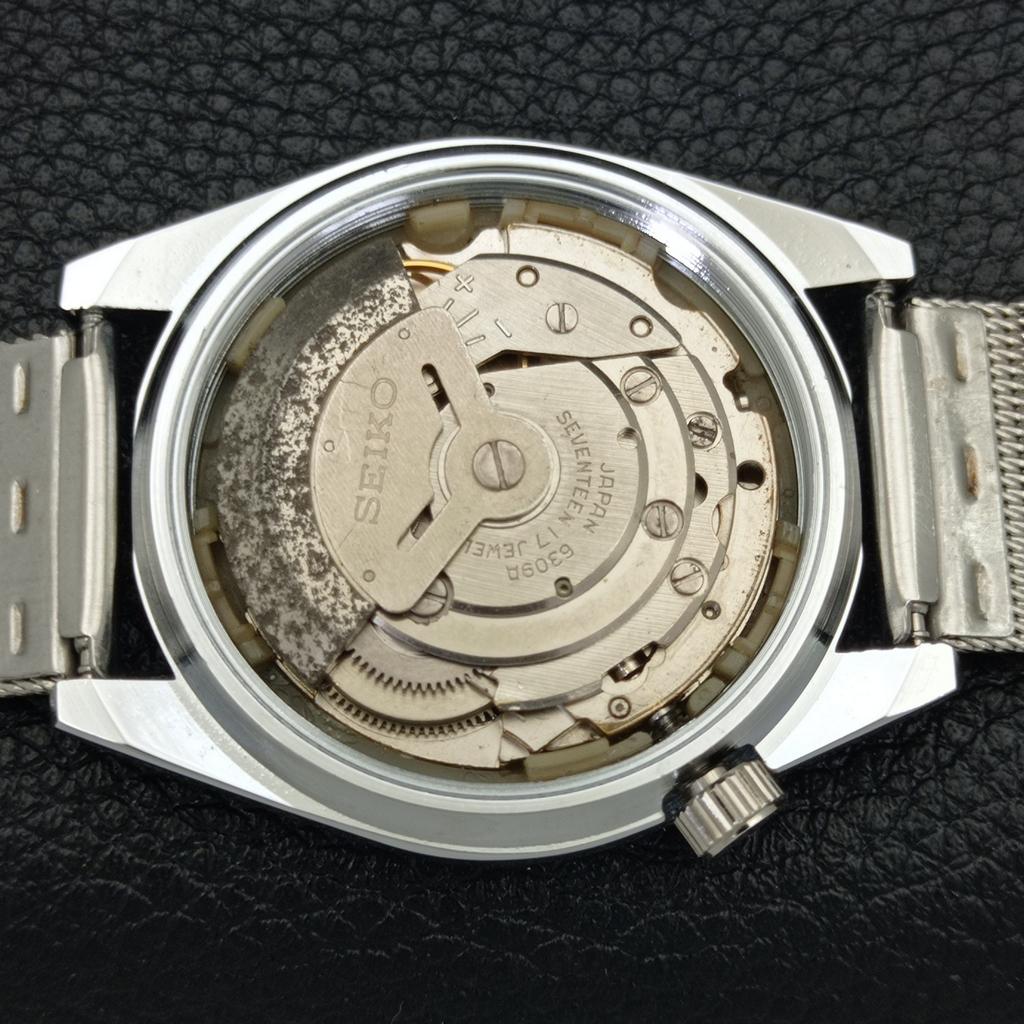 REFURBISHED SEIKO 5 AUTOMATIC MENS WATCH JAPAN MADE GREY DIAL CUSTOM a440108-2 QV90-a440108