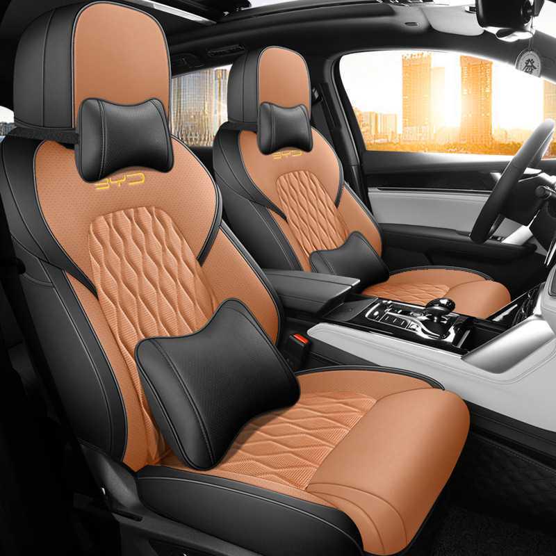 Customized BYD Tang Car Seat Cushion, Perforated Leather, 5/6/7-Seater, All-Season Use