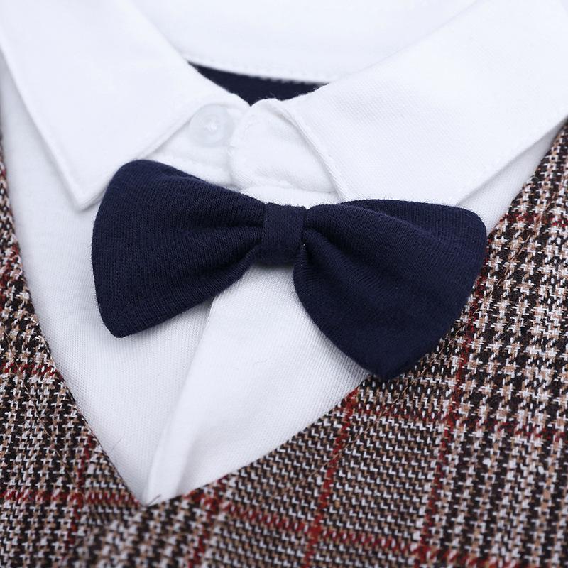 Baby Boy Odzież Miękkie Bawełniane Pajacyki Malucha Little Gentleman Noworodka Kombinezon Odzież