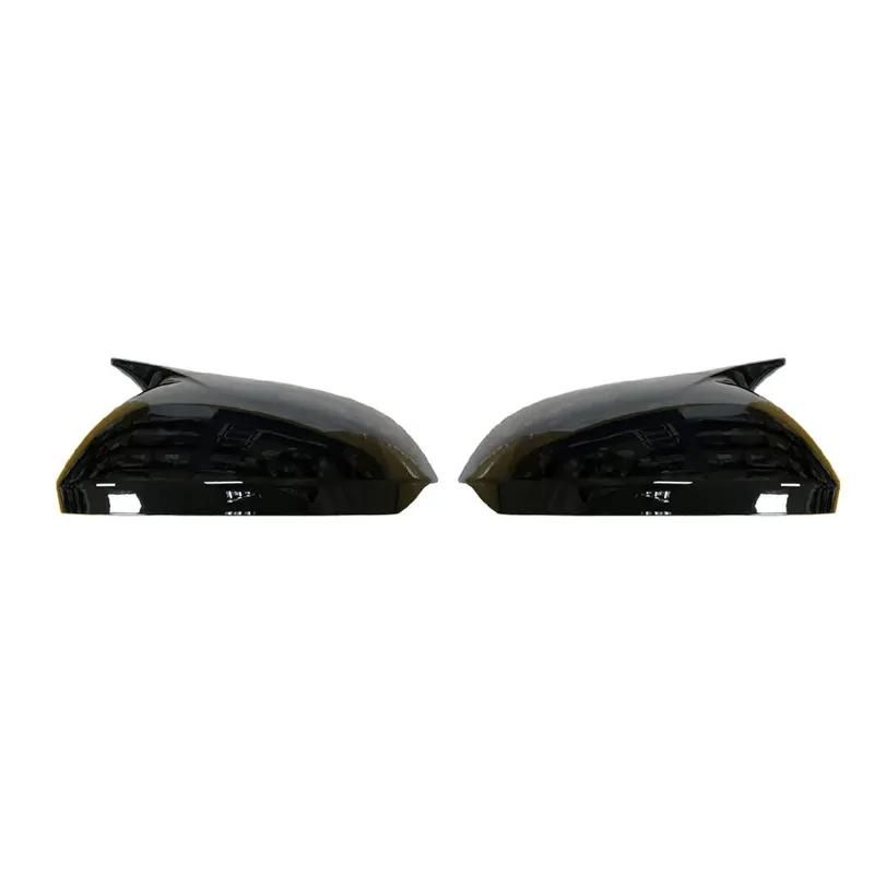 For Hyundai Sonata 11th 2024 Car Sticker Rearview Side Mirror Cover Wing Cap Exterior Door Rear View Case Trim Carbon Fiber ABS