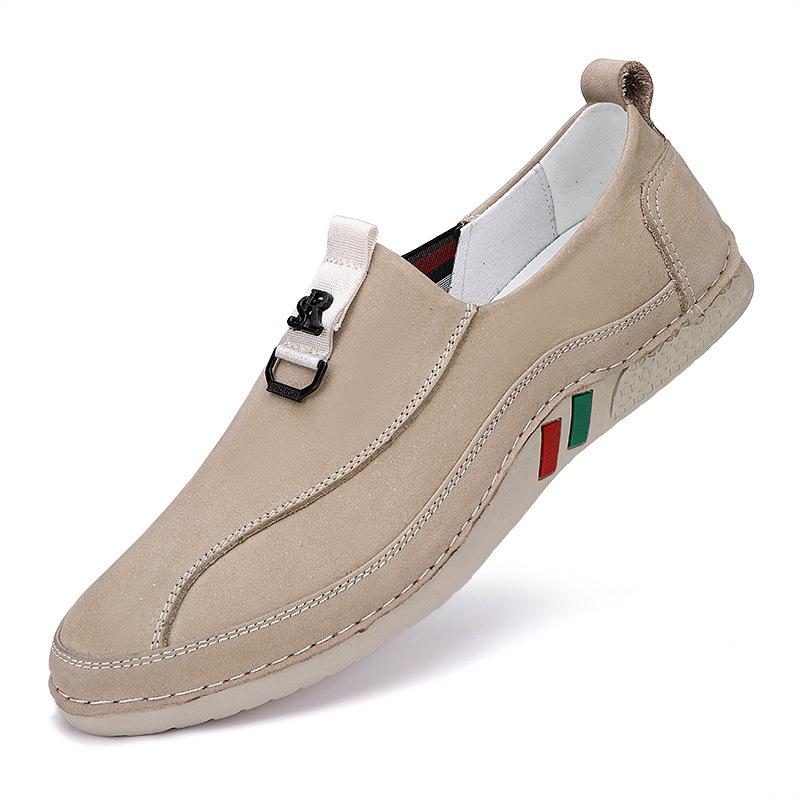 

Весенне-осенние мужские зеленые модные повседневные туфли на одной педали, дышащие трендовые туфли на мягкой подошве, туфли для вождения на плоской подошве, туфли для папы 45