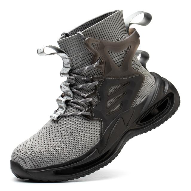 Taglia Europea Plus 50 Ultimo Design Stivali di Sicurezza da Lavoro Uomo Antisfondamento Puntale in Acciaio Costruzione Indistruttibile Scarpe per l'Industria