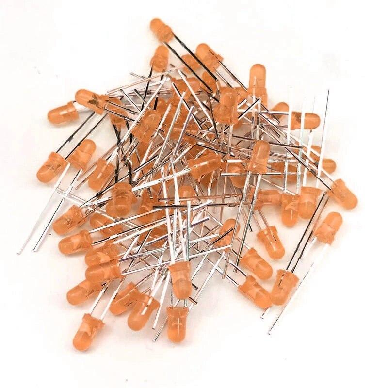 50Pcs 3mm Led Diode Bright Multicolor Individual Light Emitting Diodes Assortment Mini Red/Green/Blue/Yellow/Orange/White Lamps