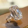 Ny Glitrende Firkantet Geometrisk Design Ringlys Luksus Personlig Mote Stil Forlovelses- og Bryllups Tilbehør