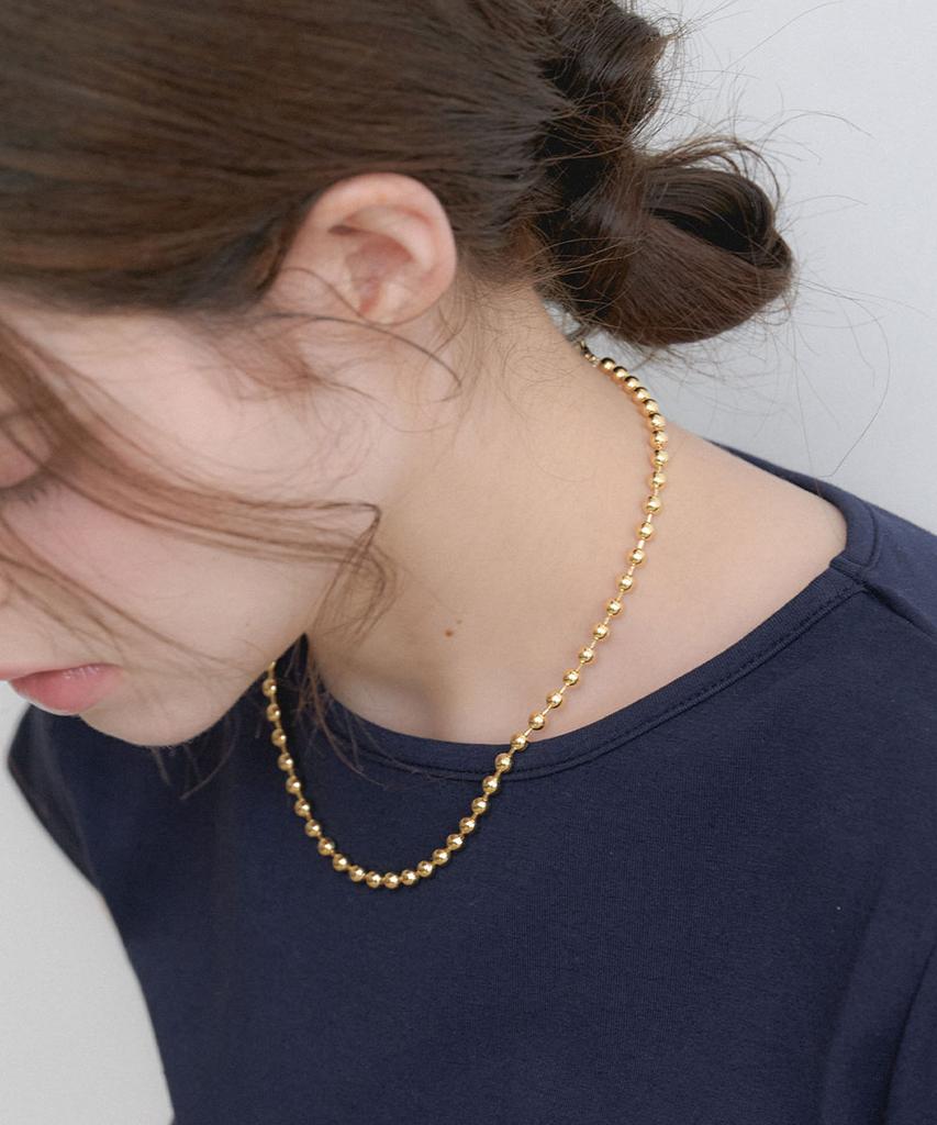 Halden Classic Ball Necklace (N058_Gold)