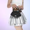 Bags personalized creative fan bag 2025 new Mori fashion niche versatile women hand shell bag pu