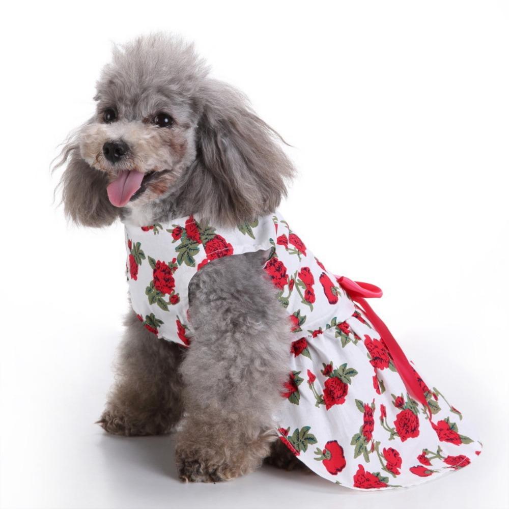 Comfortable and Breathable Cat Clothes, Thin, Cool and Anti-hair Loss, Spring and Summer Cat Pink One-piece Princess Dress