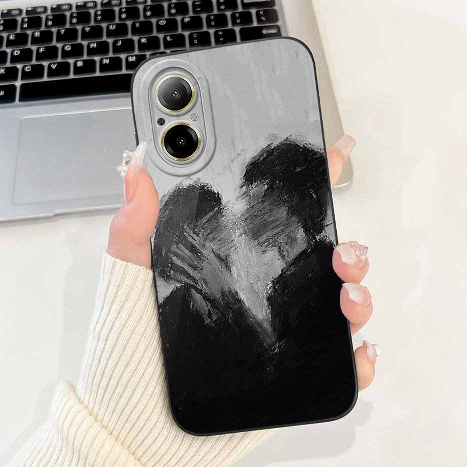 For Realme C67 4G Case RMX3890 Cute Panda Cartoon Cover Anti-Drop Phone Case For Realme C67 RealmeC67 4G Back Covers Soft Fundas