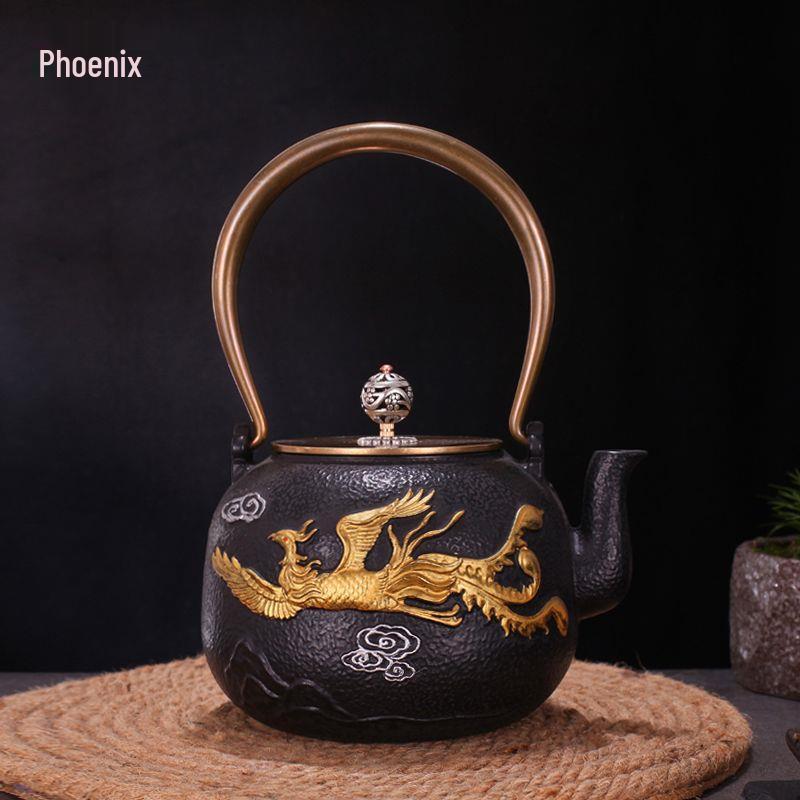 Hand-Forged Japanese Cast Iron Teapot for Gongfu Tea