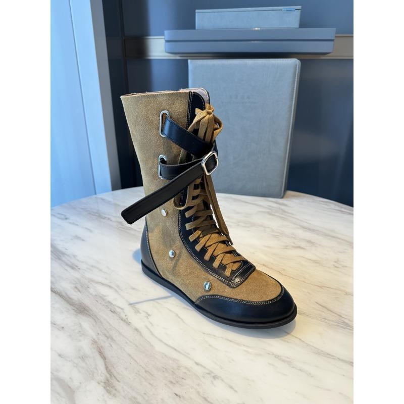 Fashion Heightened Inner Women's Belt Buckle Casual Mid-leg Boots