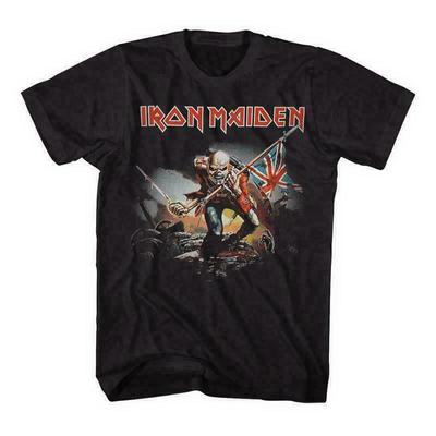 New Iron Maiden The Trooper Eddie Heavy Metal Graphic Shirts Men Casual Short Sleeve Teeshirt Tops Tshirt