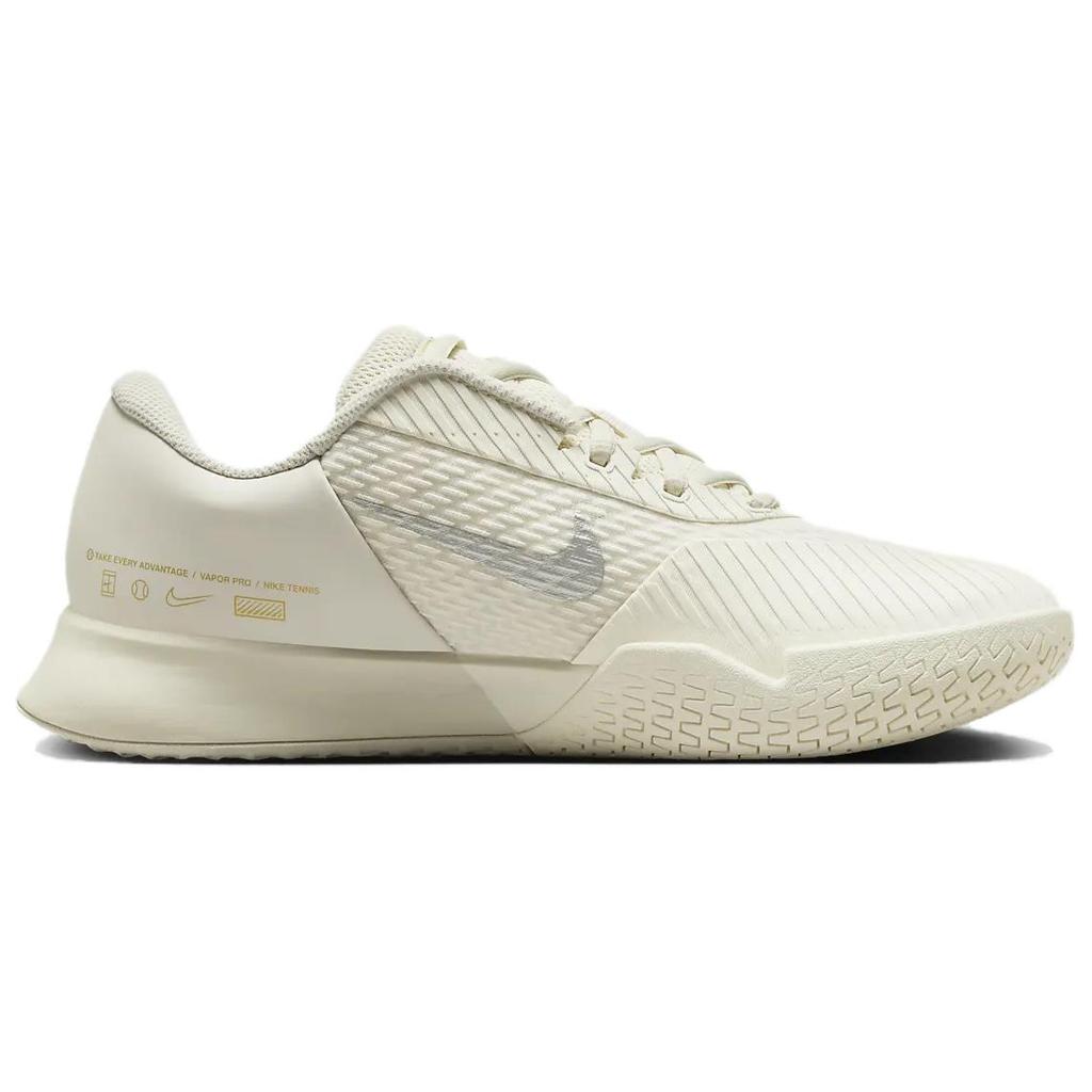Nike Court Air Zoom Vapor Pro 2 Premium HC Gold Flair Pack Damesneakers Kremblek-elfenben Lys-orevedbrun FZ1555-100