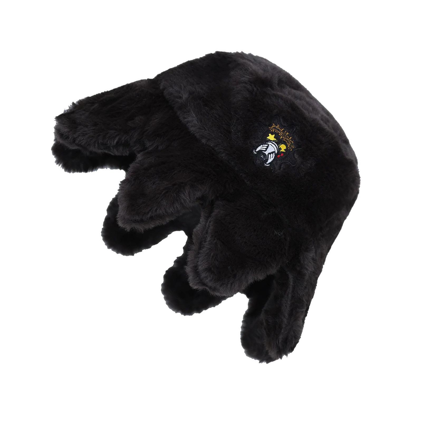 

Novelty Animal Shape Bucket Hat Plush Warm Winter Bucket Hat Plush Fisherman Hat For Women Men Winter Outdoor Activity чёрный