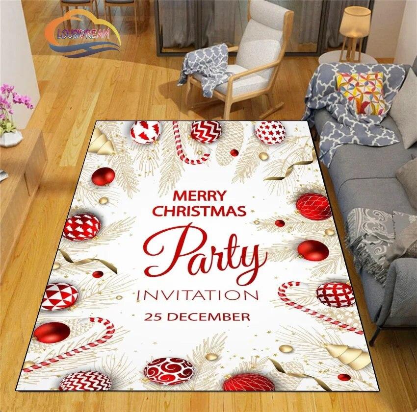 3D Printed Christmas Floor Mats Carpet  Santa  Fashion Bedroom Mat Living Room Office Children  Home Decor