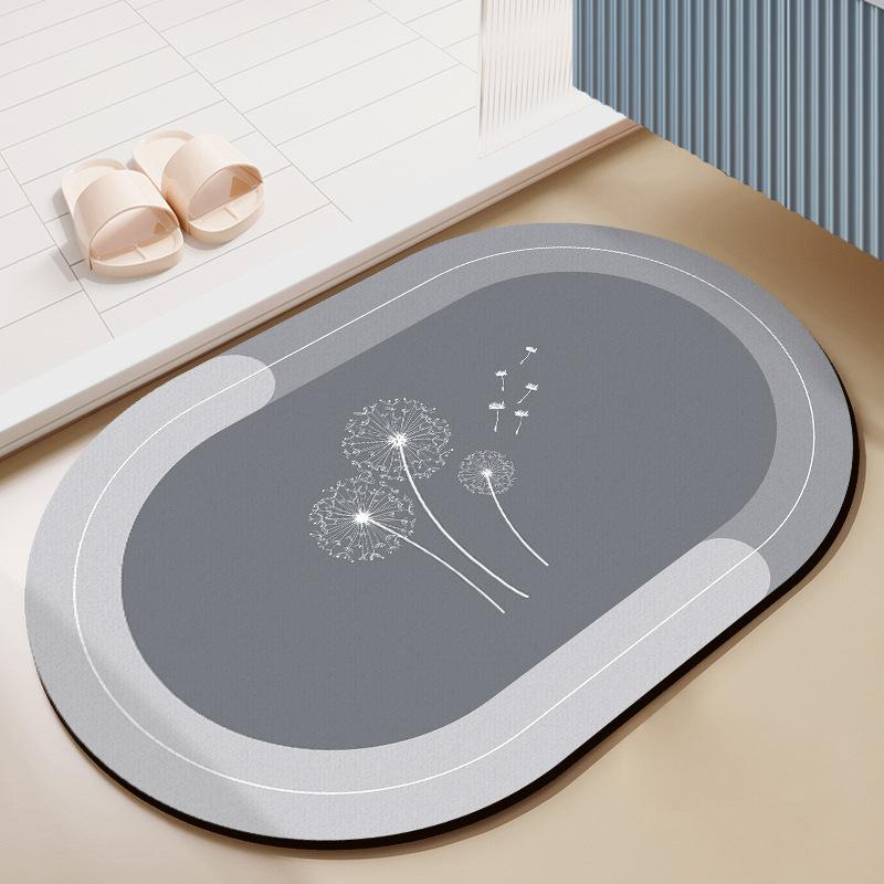 Household Diatomaceous Mud Quick Drying Soft Floor Mat Bathroom Absorbent Non-slip Toilet Toilet Carpet Thickened