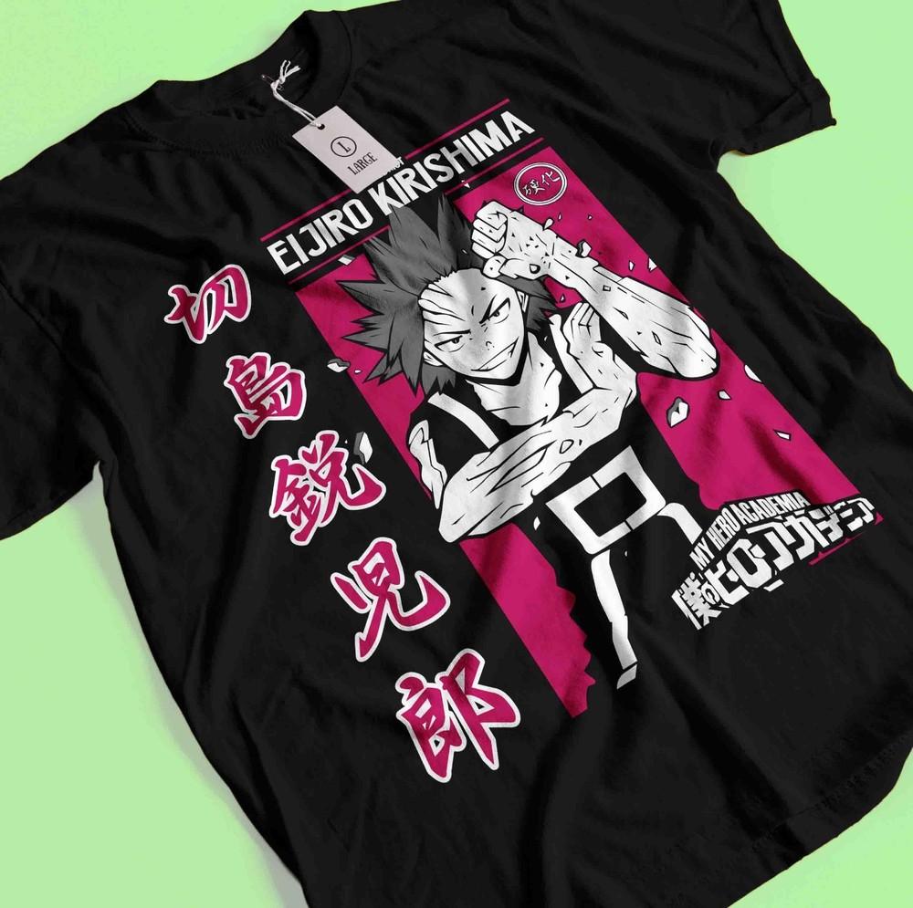 

Eijiro Kirishima Tshirt My Hero Academia Bakugo Katsuki Tee Anime Midoriya Dabi M