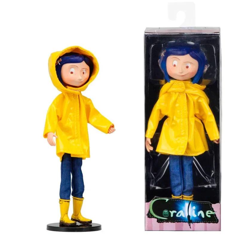 Coraline Sammlerpuppe Regenmantel Version NECA | Auf Lager Sofortversand Weihnachts- & Feiertagsgeschenk Dekoration Die Geheime Tür Cora