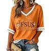 Women's V-Neck Halloween Print Lightweight Blouse for Spring and Summer Casual Wear