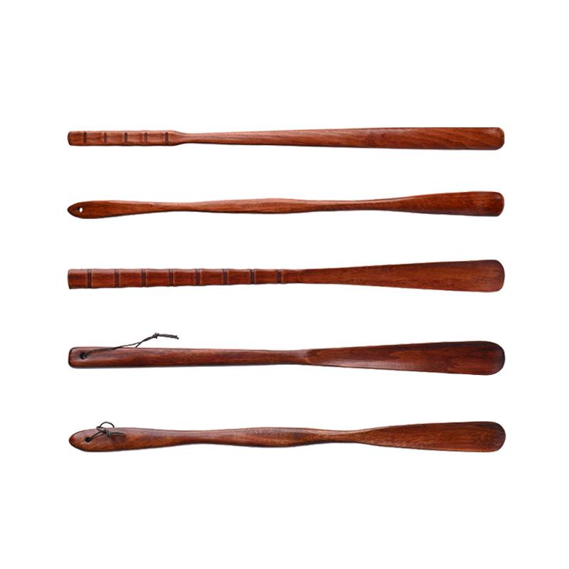 Wooden Long-Handle Shoe Horn for Pregnant Women and Elderly