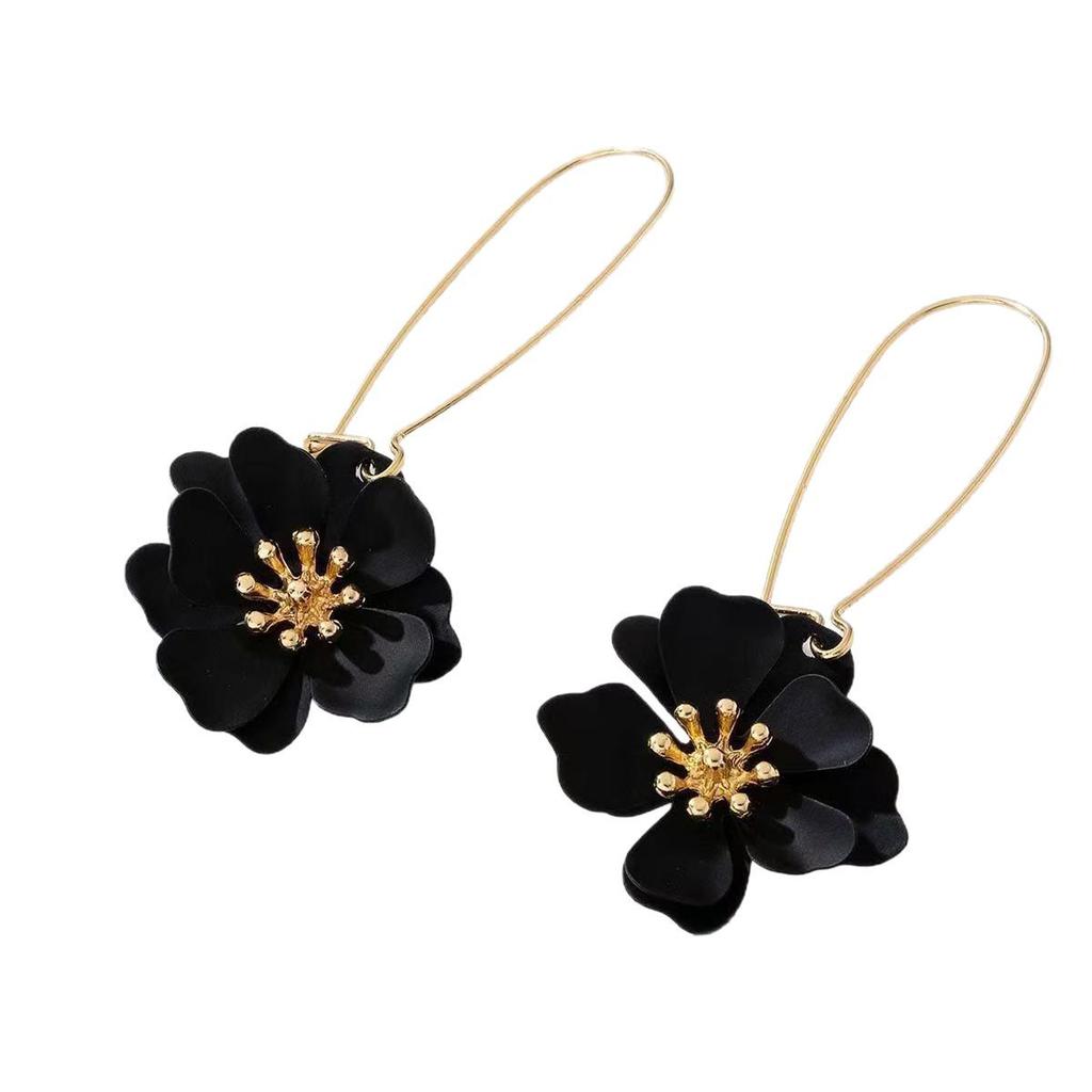 Elegant Multicolor Floral Earrings: Versatile and Fashion-Forward Korean & European Style