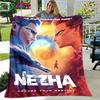 Famous Film Role Nezha Printed Soft Blanket Living Room Bedroom Sofa Bed Blanket Gift Portable Picnic Blanket Luxury Gift
