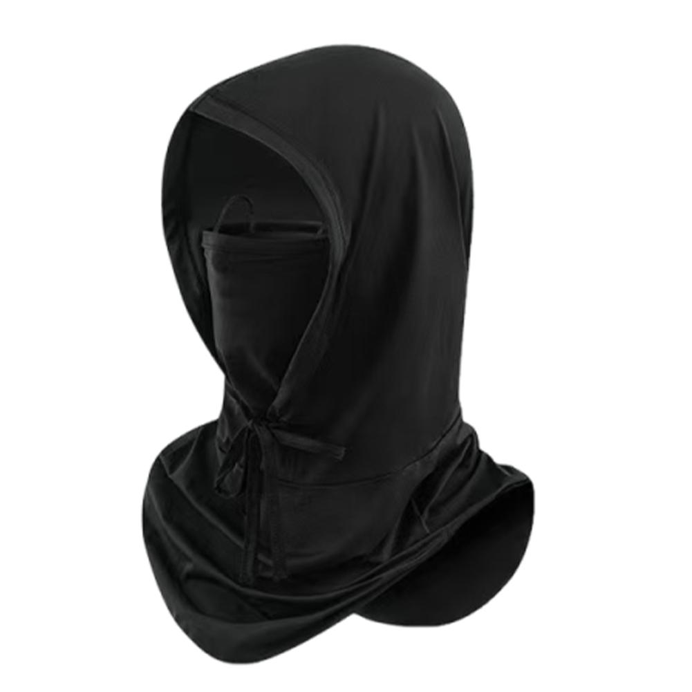 Outdoor Cycling Mask with Extended Neck Protection Summer Sunscreen Mask Breathable Face Protection Sun Hat for Outdoor Sports чёрный