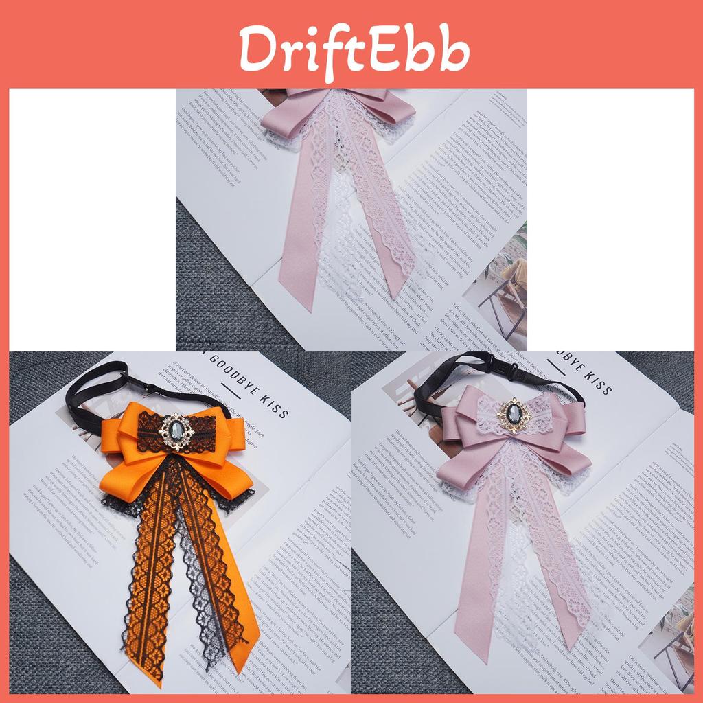 Feminine Resin Bow Tie Pin With Lace Pattern For Collegeinspired Office Attire