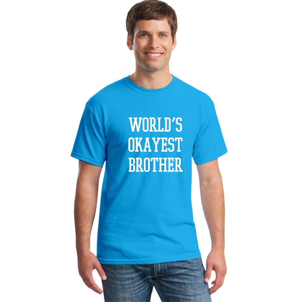 Adult Mens World S Okayest Brother Funny T Shirts Siblings Tee For Brothers T Shirt