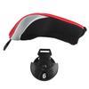 Andux Golf Hybrid Club Set of 2 with Interchangeable Numbered Tags Headcovers, (Black/Red)