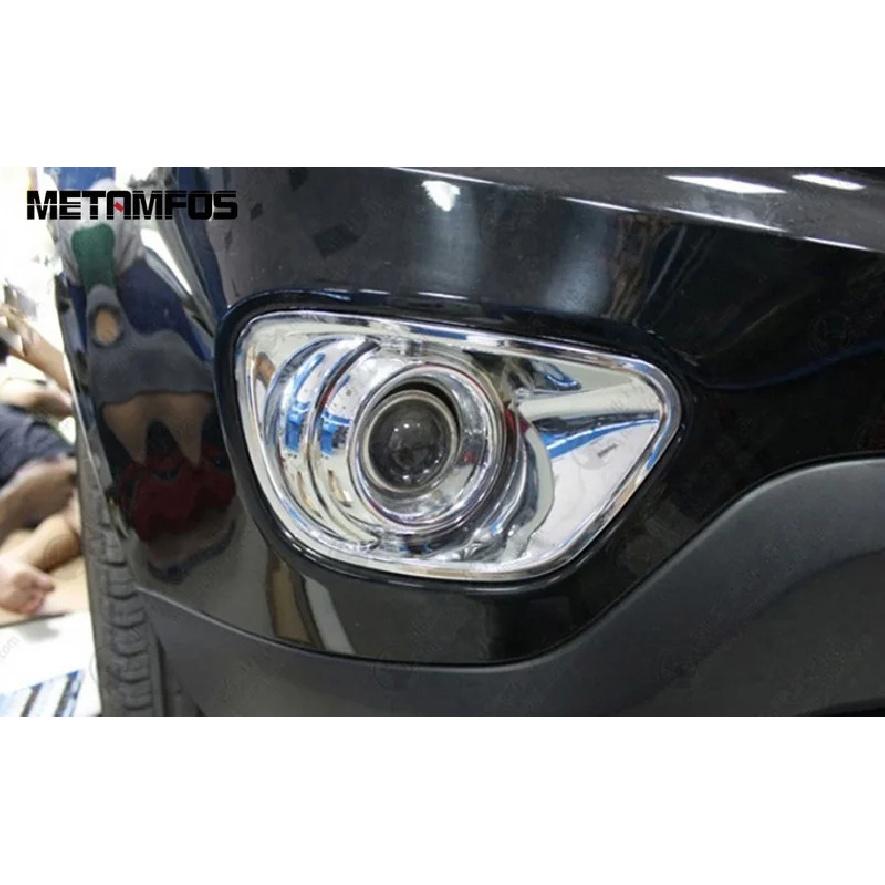 Front Fog Light Lamp Cover Trim For Jeep Compass 2011-2014 2015 2016 Chrome Foglight Frame Protector Accessories Car Styling