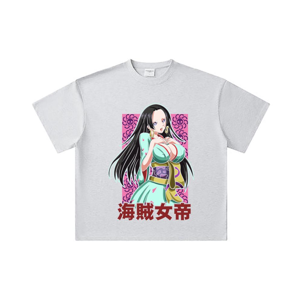 260 GSM Double Yarn 32 Count 100% Cotton One Piece V68 Boa Waifu Print Unisex Heavy Cotton T Shirt