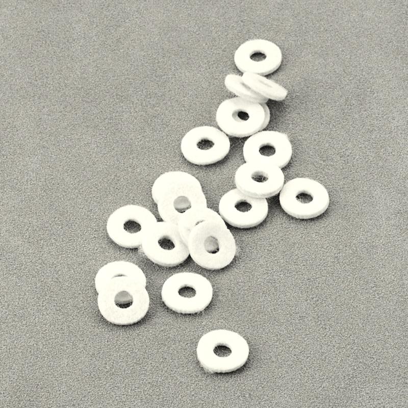 20Pcs Trumpet Felt Washer Cushion Washers Cork Pad Valves Replacement Parts Kits