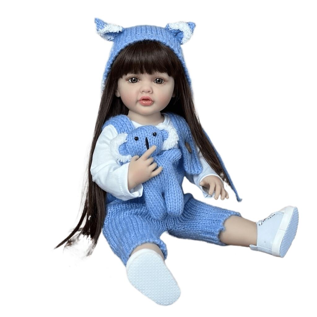 BZDOLL 55cm 22inch Girl Doll Can Stand, Lifelike Reborn Baby Full Soft vinyl Body Princess Toddler Bebe Toy Birthday Gift