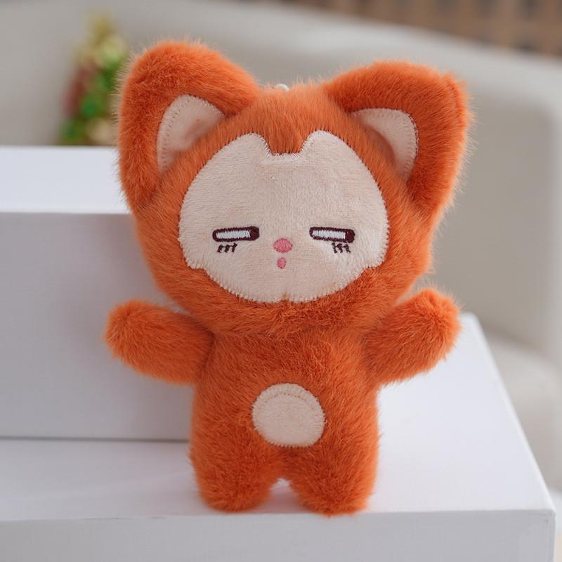 Cute Adorable Small Fox Plush Pendant Keychain Doll Stuffed Animal Toy For Bags