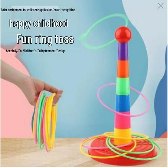 

Игрушка Пирамидка Радуга для Детей - Интерактивная Игра Кольцеброс для Родителей и Детей