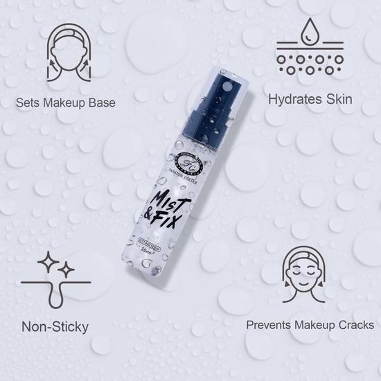Fashion Colour MIST & FIX Setting Spray (30ML*3) | Setting Spray For Makeup Long Lasting | Mist Fix Shimmer, Hydrating Makeup Fixing Spray| Set of 3
