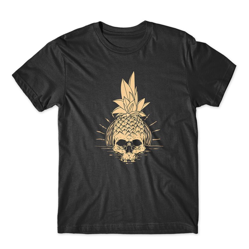 Pineapple skull T-Shirt 100% Cotton Premium Tee NEW S разноцветный