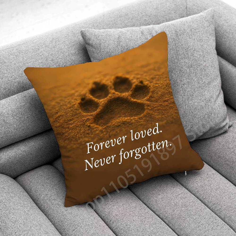 Dog Footprints Puppy Paw Print  Throw Pillow Case For 50x50cm 30x30cm 55x55cm 45x45cm 40x40cm Square Bed Pillowcase Cover