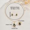 Popular Women's Earrings Necklace Set Personality Demon's Eye Hip Hop Design Ring Versatile High Long Item