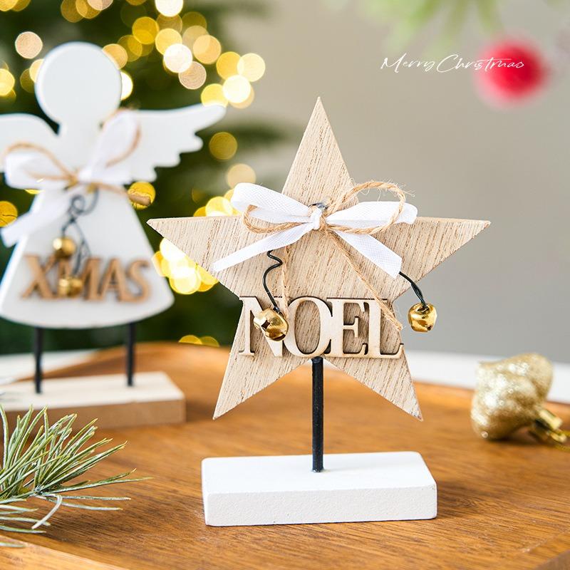 Christmas Ornaments Christmas Tree Bells Tabletop Ornaments Living Room Holiday Dress Christmas Angel Ornaments Scene Arrangement