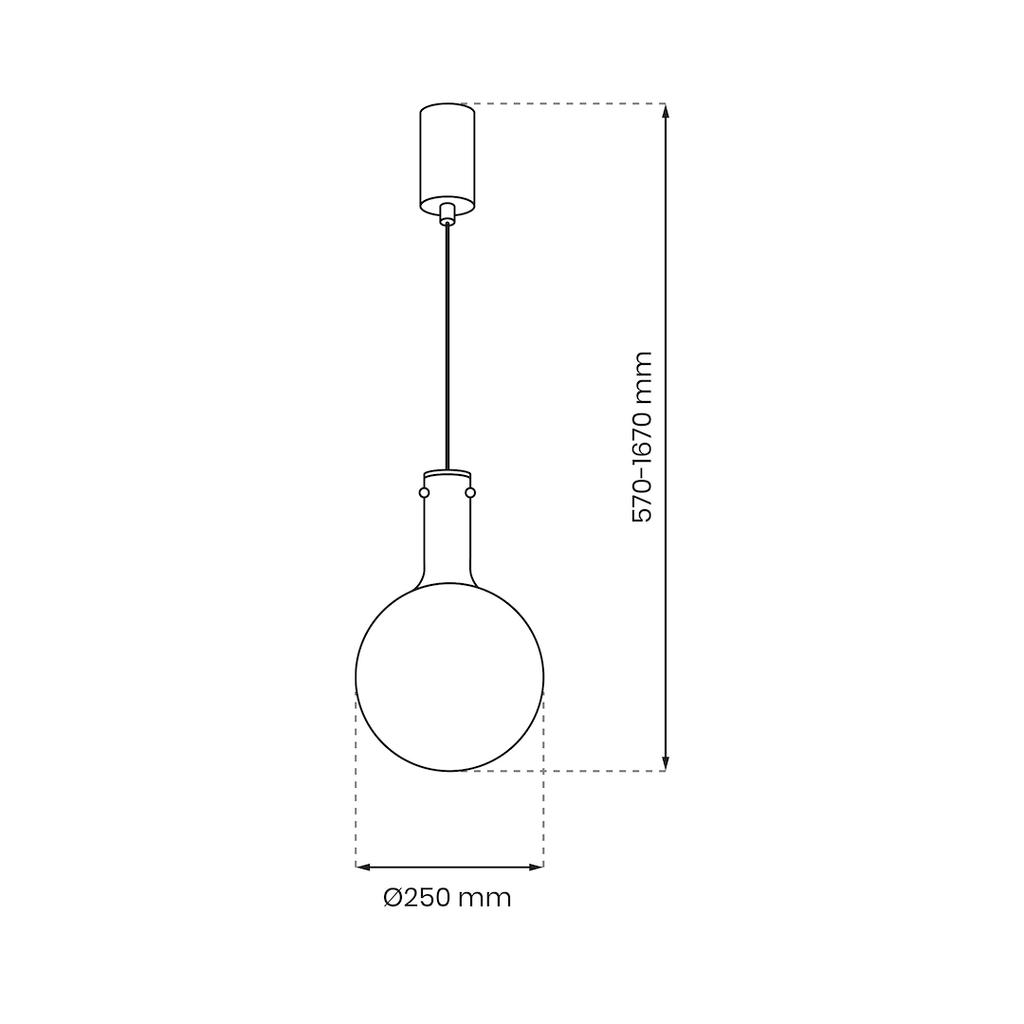 Lampa Wisząca Toronto 1 Gu10 Chrom Milagro Ml0327