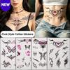 Y2k Spicy Girl Body Art Sticker Totem Butterfly Temporary Tattoo  Leg/ Arm/ Hand/Foot