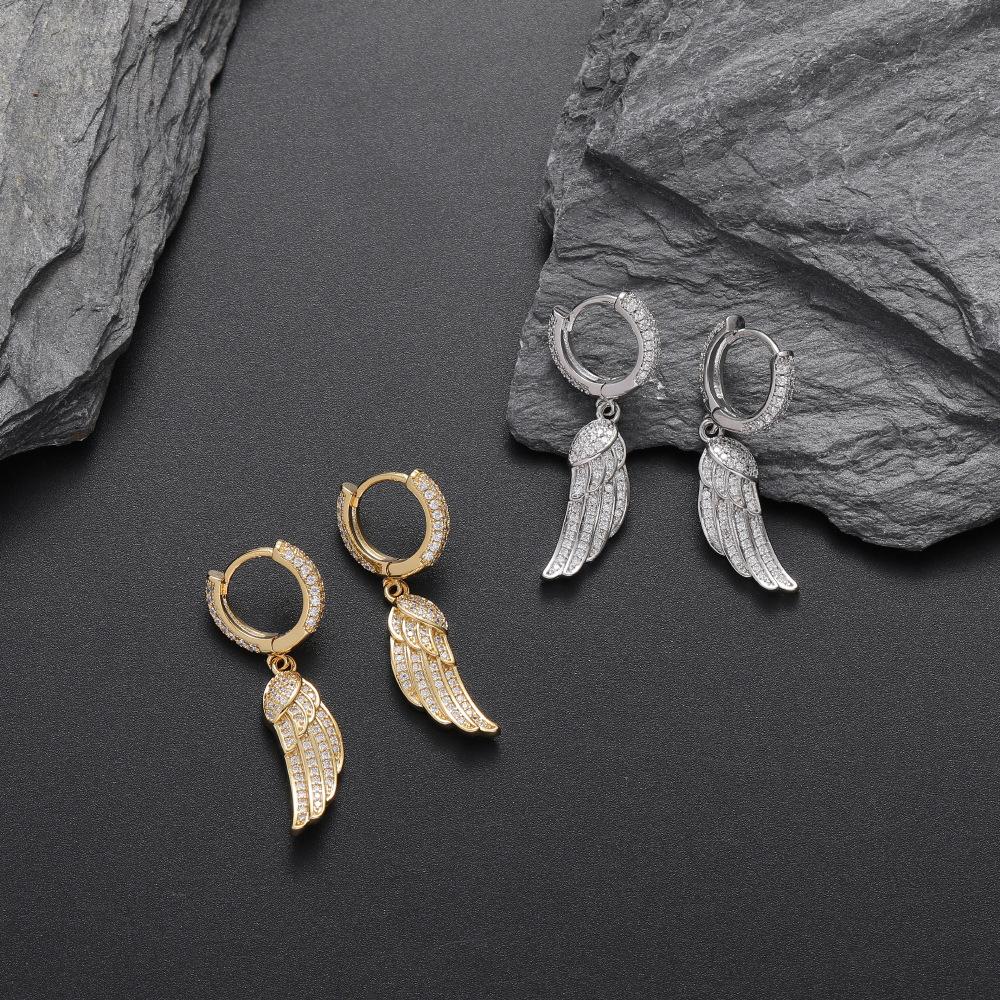 New Feather Wing Three-dimensional Earrings with Symmetrical and Agile Wing Earrings