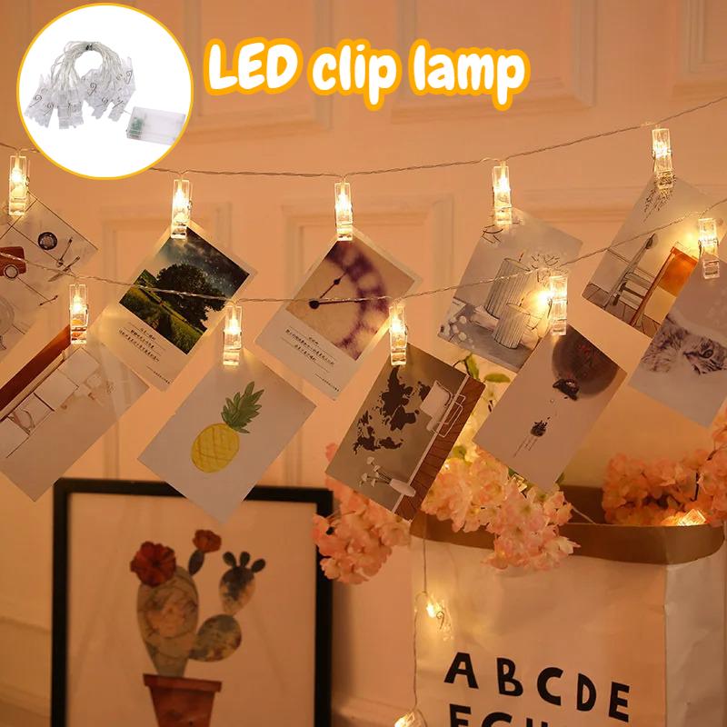 LED clip light string photo wall decoration light festival light party decoration atmosphere light Christmas decorations