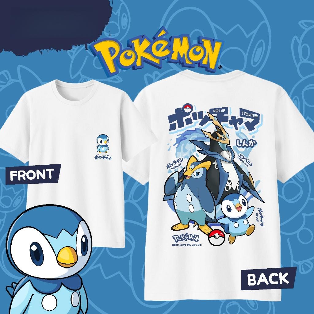 

Anime Pokémon Piplup Evolution Printed Tshirt Unisexs and Womens Tshirt Unisexs Tops Harajuku Y2K Tshirt 2026 New Tee Streetwear S