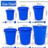 SIFAR Thickened Plastic Water Storage Bucket with Lid