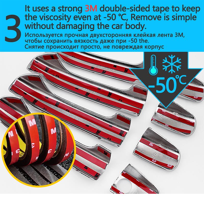 Chrome Car Door Handle Cover for Mitsubishi Outlander MK2 2007~2012 Trim Set Covers 2008 2009 2010 2011 Car Accessories Goods