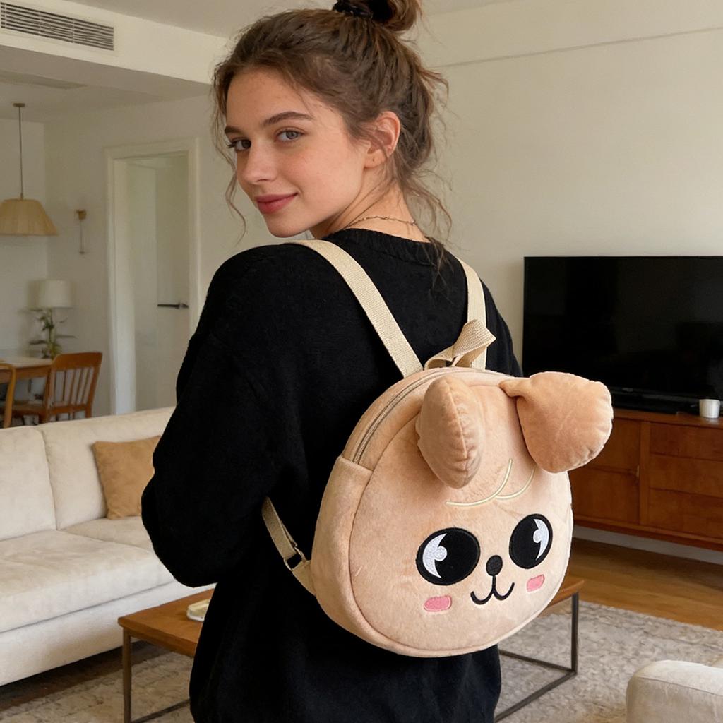 Cute Design Backpack, Plush Small Backpack, Student Backpack