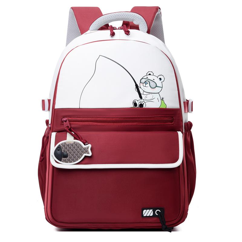 Grundschultasche Mode Wirbelsäulenschutz zur Entlastung des Kinderrucksacks Jungen und Mädchen Rucksack mit großem Fassungsvermögen